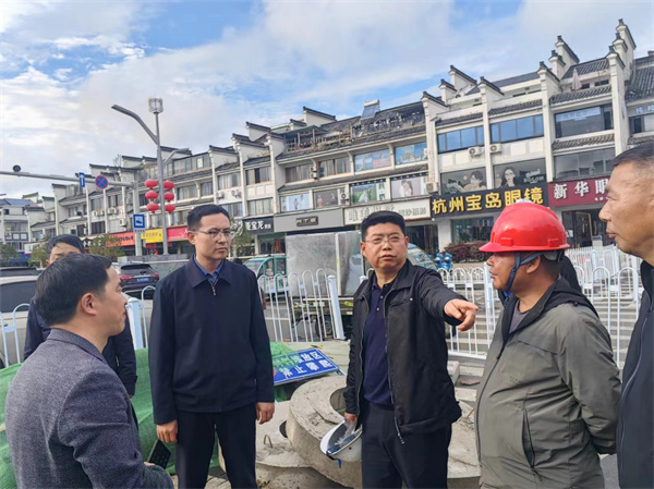 3月25日，程縣長調(diào)研徽州路和揚之學校項目，集團張總陪同.jpg